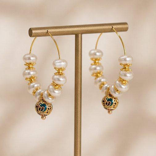 Pearl & Enamel Hoop